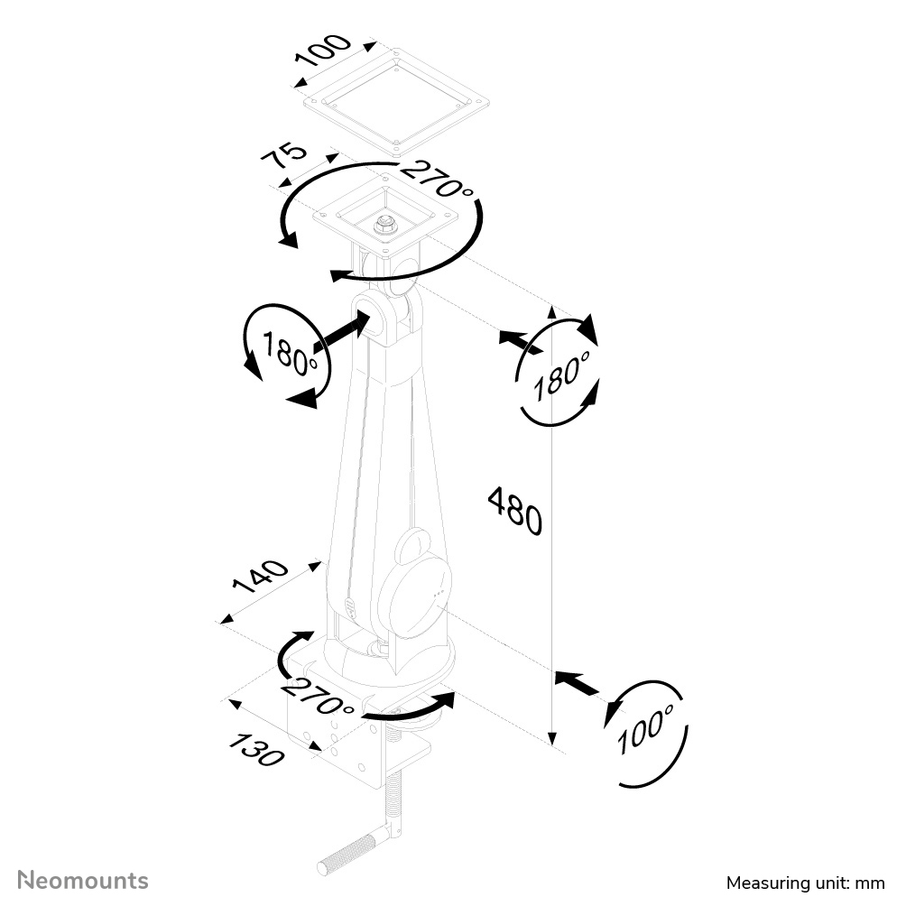 Neomounts by Newstar Monitor-Tischhalterung